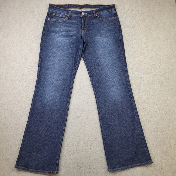 Lucky Brand Denim - Lucky Brand Gene Montesano‎ Jeans Womesn 14/32 Mid-Rise Flare Dark Wash 35x32